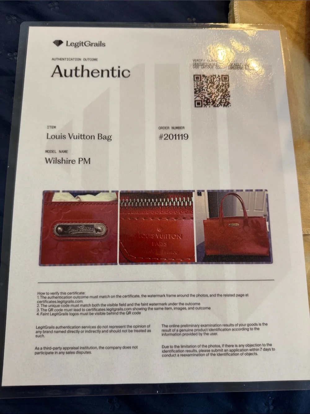 Louis Vuitton Wilshire PM Patent Leather Tote in Orange